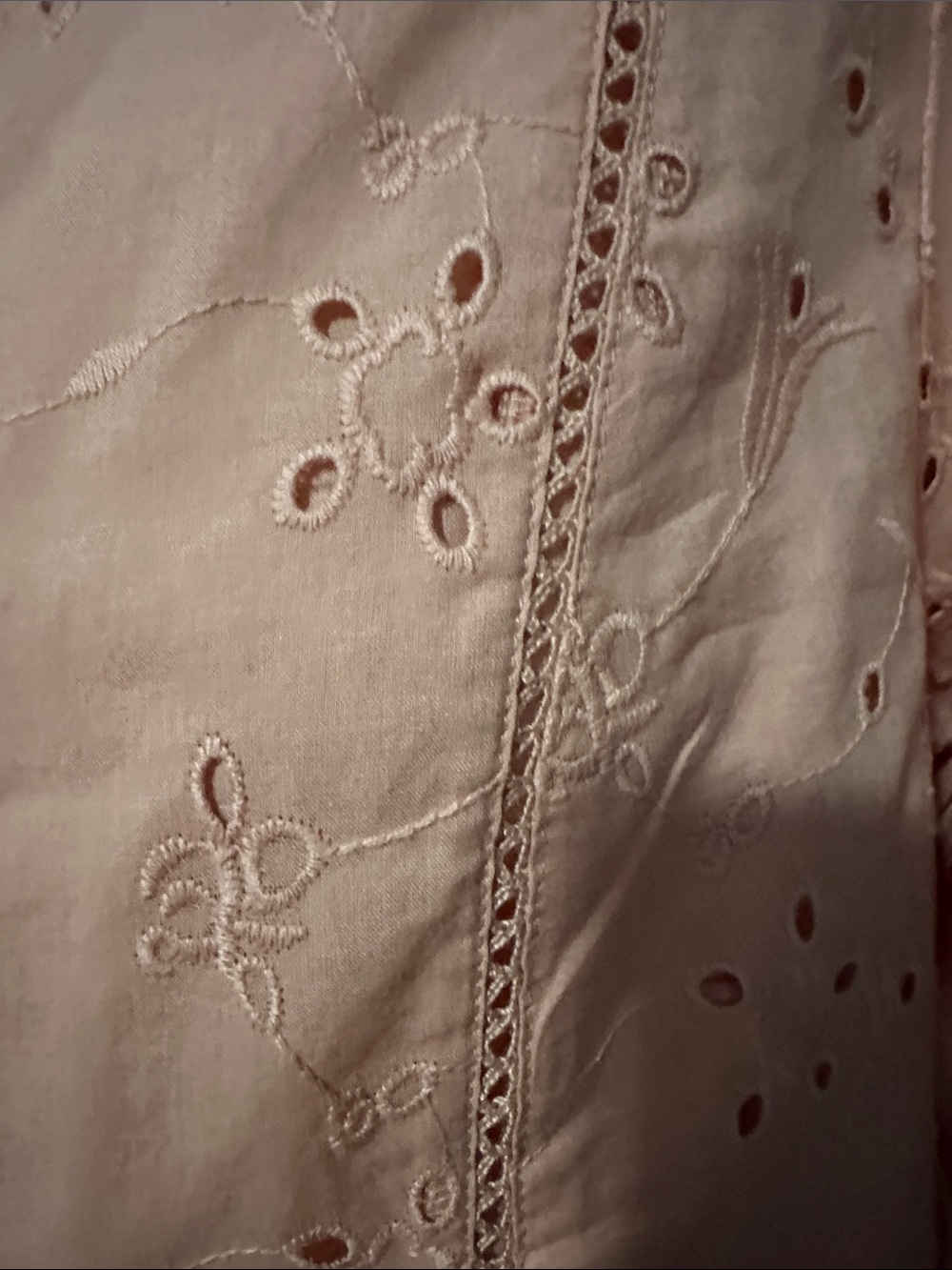Universal Thread Peach Eyelet Midi Dress - Picture 3 of 5